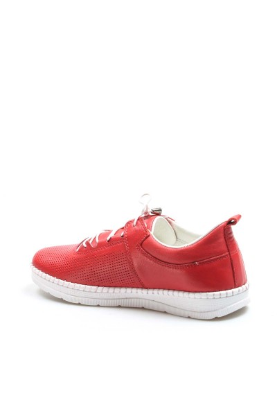 Hakiki Deri Kırmızı Kadın Casual Ayakkabı 934ZA105LZR    