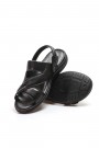 Hakiki Deri Siyah Erkek Klasik Sandalet 952MA710    