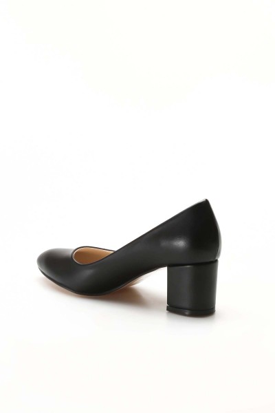 Siyah Kadın Kalın Topuklu Ayakkabı 961ZA559     