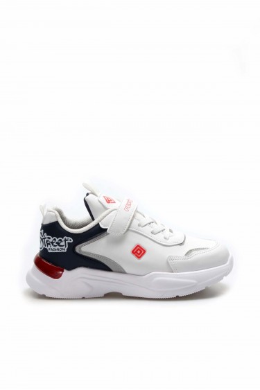 Beyaz Lacivert Kırmızı Unisex Çocuk Sneaker Ayakkabı 991XA935     
